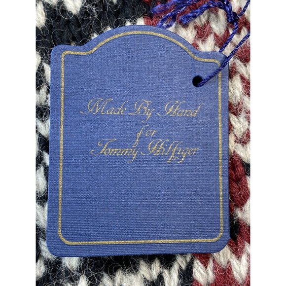 NWT Tommy Hilfiger Hand Knit Thick Wool Blend Sweater Fair Isle $235 Men's L - Picture 9 of 12